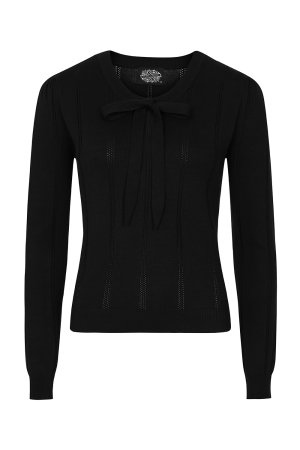 Shelly Knitted Top In Black